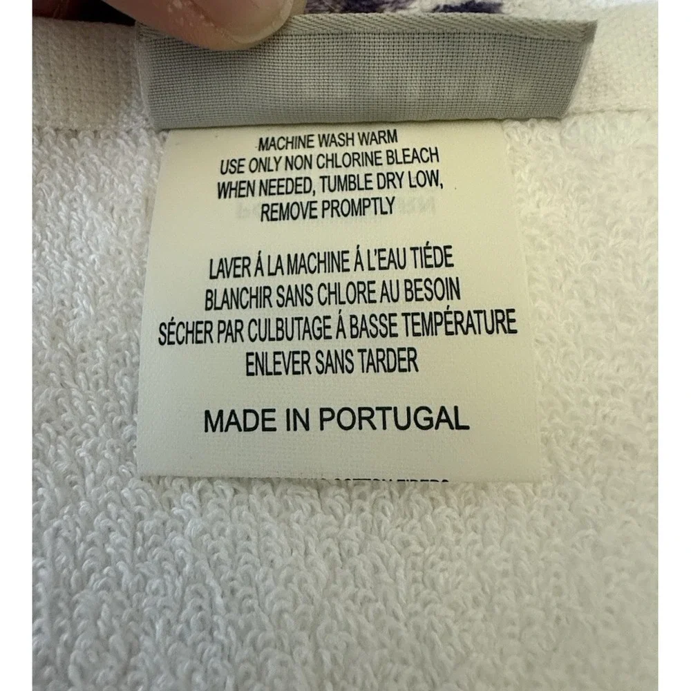 Set 3 Pottery Barn Floral Organic Towel SET Hand,‎ Bath & Washcloth